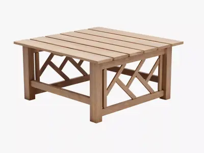 Tahawus Wooden Garden Table 3D model