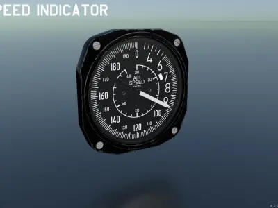 WW2 US NAVY FLIGHT INSTRUMENTS - ASSET PACK Low-poly 3D model