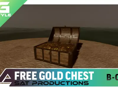 Game Ready Free Treasure Chest Free 3D model