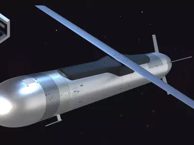 Black Arrow Small Cruise Missile  Low-poly 3D model