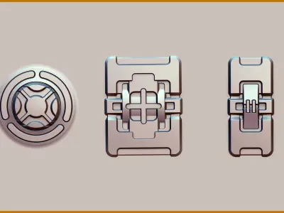 Hard Surface VDM Brushes and Alpha Vol 1 3D model