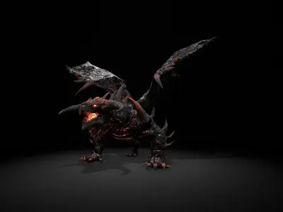 Dragon 13 UE4 Low-poly 3D model