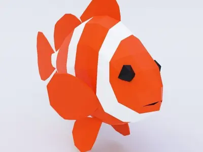 Anemone fish 3d model  Low-poly 3D model