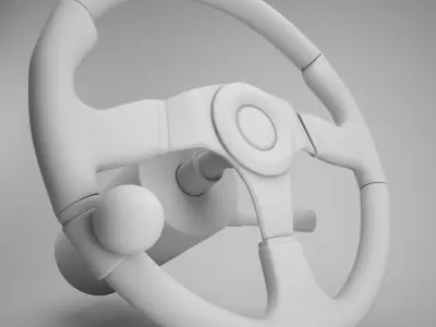 Steering Wheel highpoly 3D model