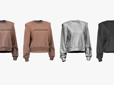 001278 female pinki blouse relationshit Low-poly 3D model