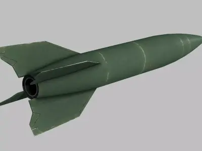  V-2 Ballistic Missile Low-poly 3D model