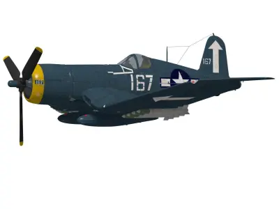 Chance Vought F4U-1D Corsair 3D model