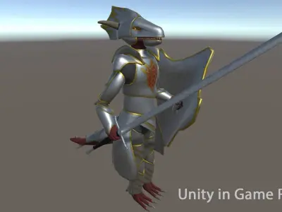 Dragonborn Character - Game Ready Low-poly 3D model