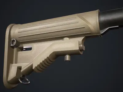  SCAR-L Gun Low-poly 3D model