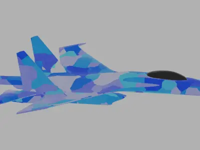 su-27 Low-poly 3D model