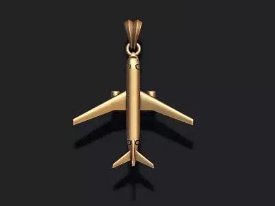 Airplane pendant 3D print model