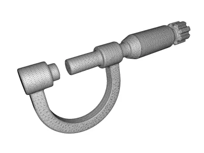 Classic Screw Gauge Toy Low-poly 3D model