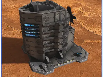 SciFi Base Pack 01 Low-poly 3D model