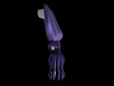 LowPoly Small Squid Low-poly 3D model