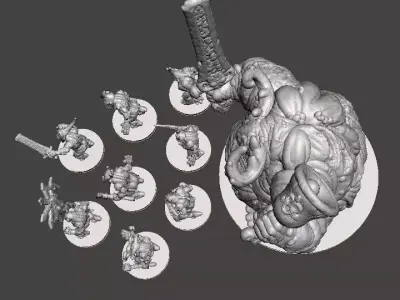 6MM SCALE DISEASE DEMONS SET MINIATURE MODELS SCIFI FANTASY GAME 3D print model