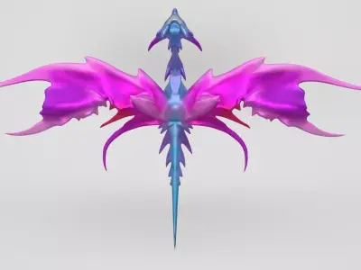 Butterfly Fairy Dragon Model Free low-poly 3D model