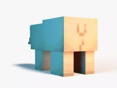 Minecraft Polar Bear Low-poly 3D model