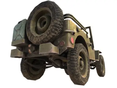 Jeep Willys  Low-poly 3D model
