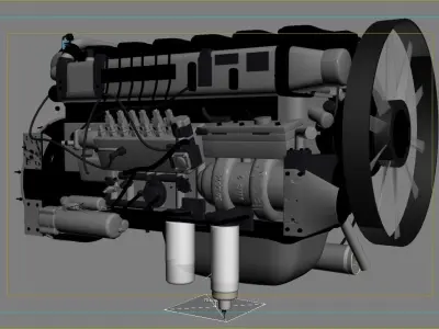 Car engine motor machine machinery apparatus 3D model