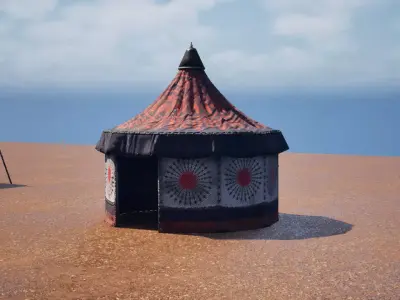 Medieval Tents Asset Pack - Game Ready Low-poly 3D model