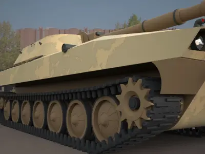 2s1 gvozdika 122mm 3d model 3D model