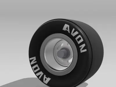 15inch Vintage Racing Wheels Jelly Bean x3 offsets with Tires 3D print model