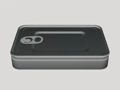 Basic Sardine Fish Tin Can - Geometry Only No Textures  3D model