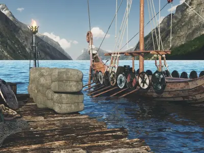 TKs Viking Longboat V2 3D model