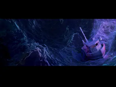 old fishing bout  3D model