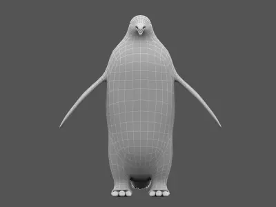 Animated penguin 3D model