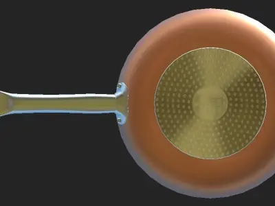 Copper Chef 10 Inch Round Frying Pan Low-poly 3D model