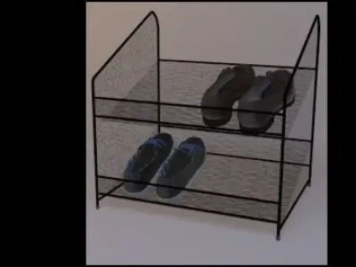 Shoe-Rack Metal Free 3D model