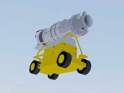 Turboprop Aircraft Engine Canada PT6 3D model