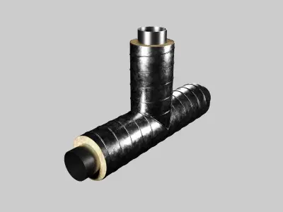 Fittings for insulated pipes highpoly 3D model