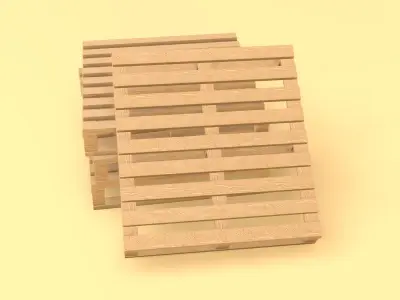 PBR Pallet Pack Low-poly 3D model