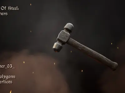 Heart Of Steel - Hammers Low-poly 3D model