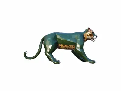 A Wild Jaguar Live  The Forest 3d Render 3D model