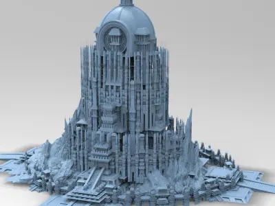 Philistine empire Towers 3D model