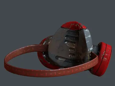 Gas mask helmet 3d model scifi Low-poly Low-poly 3D model