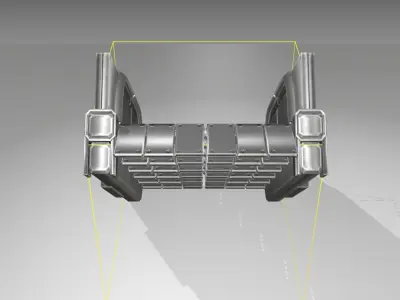 Futuristic Stairs - 22 - Basic Textures Low-poly 3D model