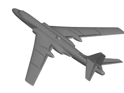H-6K strategic bomber 3D model