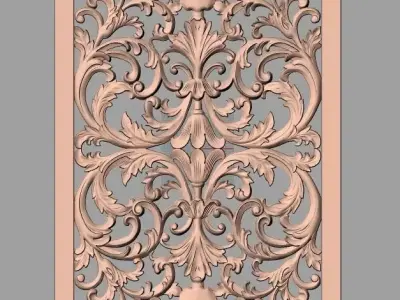 European furniture 3D relief models for CNC wood engraving E231 3D model