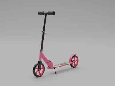 Electric scooter Low-poly 3D model shop
