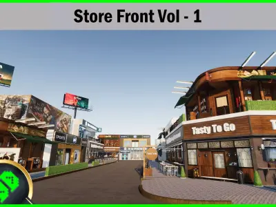 Store Front Pack 1 Low-poly 3D model