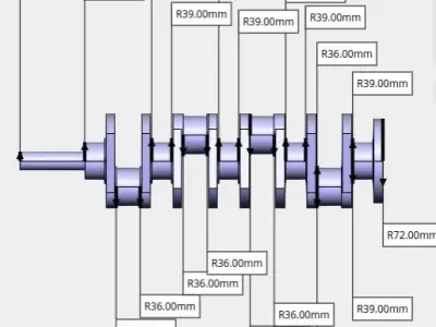 V8 Crankshaft 3D model