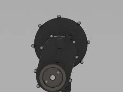 electric motor for motorcycle 3D model