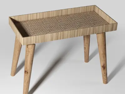 Riva Rattan Coffee Table 3D model