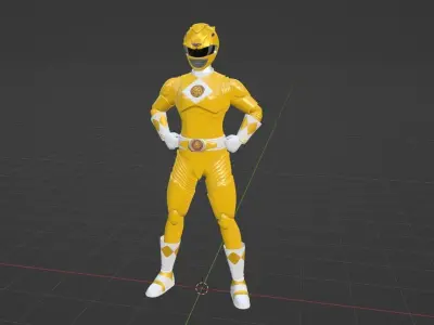 Yellow Ranger - Mighty Morphin Power Rangers The Movie 3D model