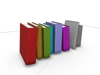 Books SHC Quick Office LM Low-poly 3D model