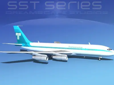 Boeing 707-320 SS Transamerica 3D model